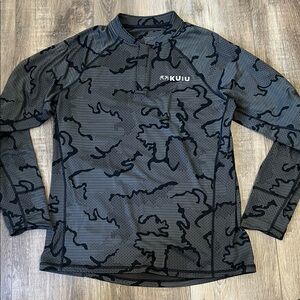 KUIU Men's Gray/Green Camouflage Ridgepoint Fleece